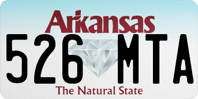 AR license plate 526MTA