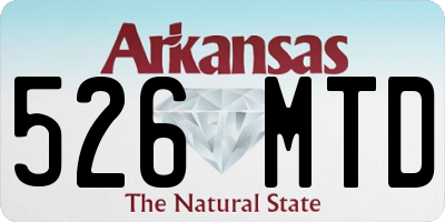 AR license plate 526MTD