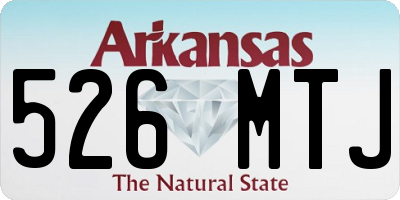 AR license plate 526MTJ
