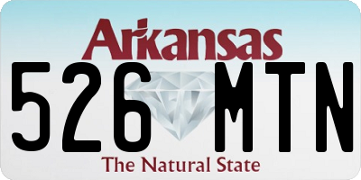 AR license plate 526MTN