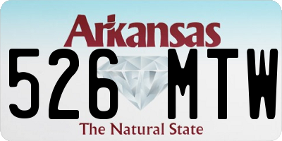 AR license plate 526MTW