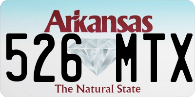 AR license plate 526MTX