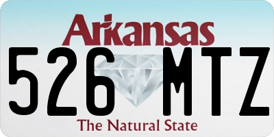 AR license plate 526MTZ