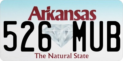 AR license plate 526MUB