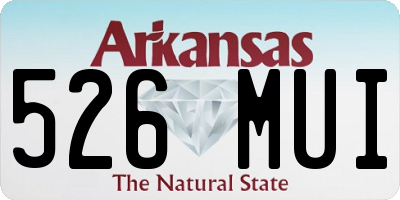 AR license plate 526MUI