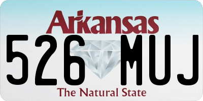 AR license plate 526MUJ
