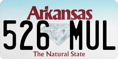 AR license plate 526MUL