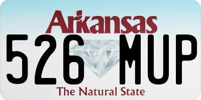 AR license plate 526MUP