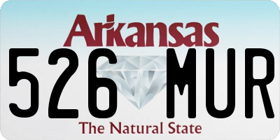 AR license plate 526MUR