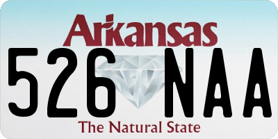 AR license plate 526NAA
