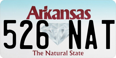 AR license plate 526NAT