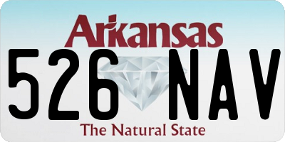 AR license plate 526NAV