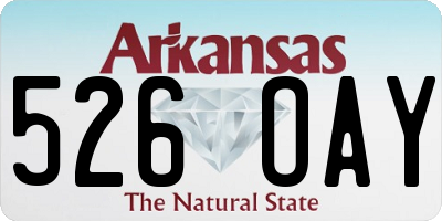 AR license plate 526OAY