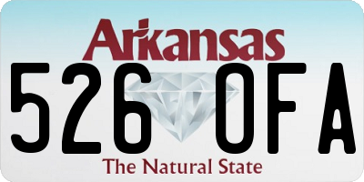 AR license plate 526OFA