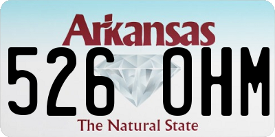 AR license plate 526OHM