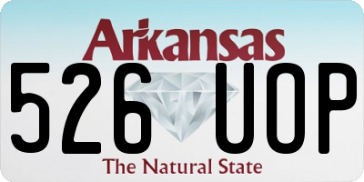 AR license plate 526UOP