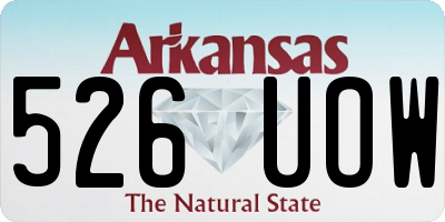 AR license plate 526UOW