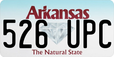 AR license plate 526UPC