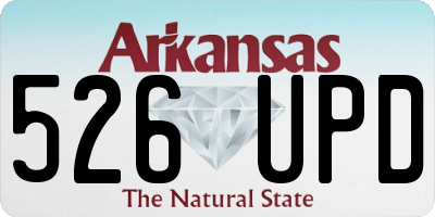 AR license plate 526UPD