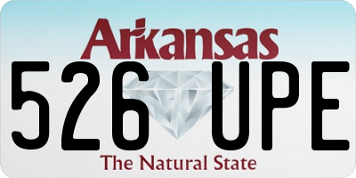 AR license plate 526UPE