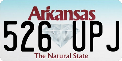 AR license plate 526UPJ
