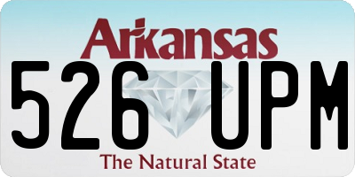 AR license plate 526UPM