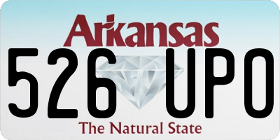 AR license plate 526UPO