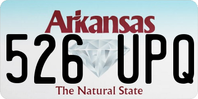 AR license plate 526UPQ
