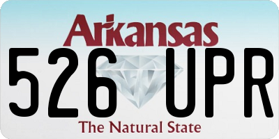 AR license plate 526UPR