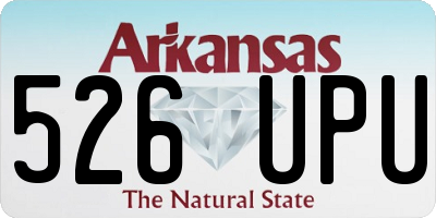 AR license plate 526UPU