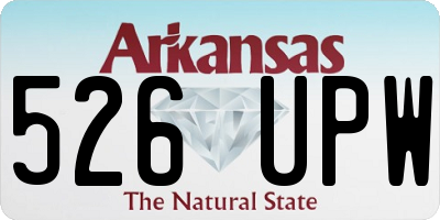 AR license plate 526UPW