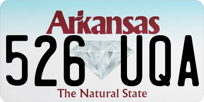 AR license plate 526UQA