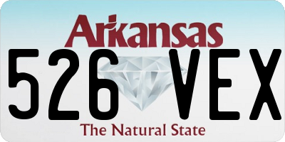 AR license plate 526VEX