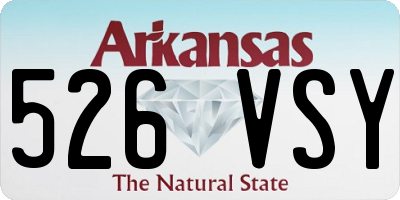 AR license plate 526VSY