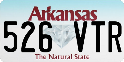 AR license plate 526VTR