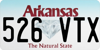 AR license plate 526VTX