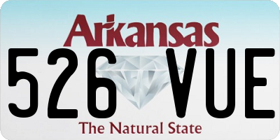 AR license plate 526VUE