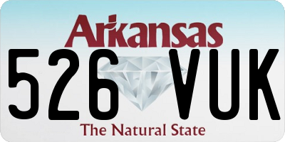 AR license plate 526VUK