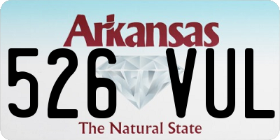 AR license plate 526VUL