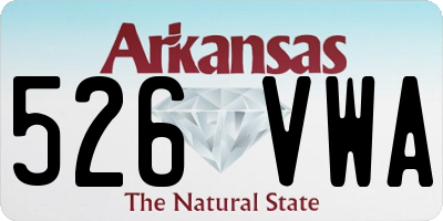AR license plate 526VWA