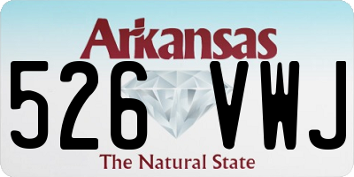 AR license plate 526VWJ