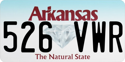 AR license plate 526VWR