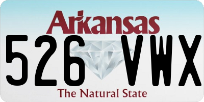 AR license plate 526VWX