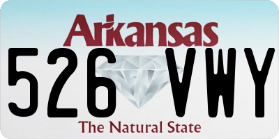 AR license plate 526VWY