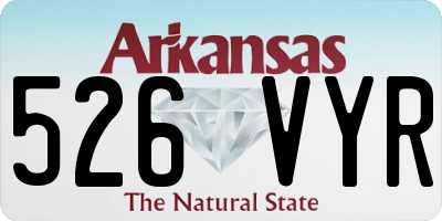 AR license plate 526VYR