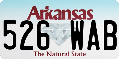 AR license plate 526WAB