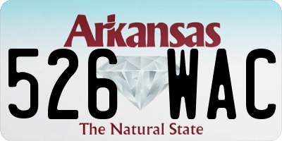 AR license plate 526WAC