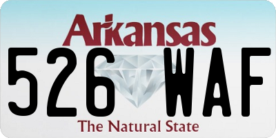 AR license plate 526WAF