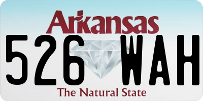 AR license plate 526WAH