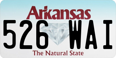 AR license plate 526WAI